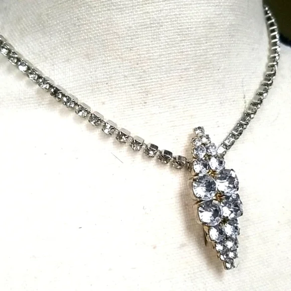 Vintage Rhinestone Brooch & Necklace Assemblage - Picture 4 of 13